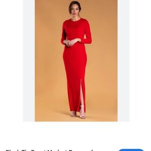 Bridgitte Brianna Sexy Modest Black Tie Event Gown in red size M